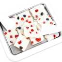 Rolled Ice Cream Maker - Instant Freeze Plate with 2 Scrapers, Food-Grade Stainless Steel Ice Cream Machine for Frozen Yoghurt, Rolled Ice Cream, Gelato, Soft Serve (White)