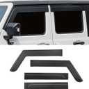 JOYTUTUS Outside Mount Rain Guards Compatible with 2018-2026 Wrangler JL JLU & Gladiator JT 4-Door, Side Window Deflectors Low-Profile Smoke Matte Style Window Vent Visors, 4 Pieces