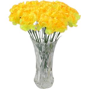 JPORSHU 10Pcs Artificial Flowers Carnation Flower,Silk Carnations Flower Bouquets, for Wedding, Home Office Garden Decoration, Table Centerpieces, Floral Arrangements (Yellow)