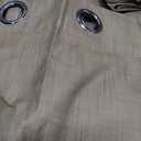 NICETOWN Linen Brown Curtains & Drapes Privacy with Light Filtering, Grommet Flax Linen Burlap Window Treatments Vertical Drapes for Bedroom/Living Room, W52 x L84, 2 Panels