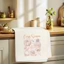 2 x Fall Towels Gifts for Women Men, Autumn Cozy Season Towels for Kitchen Bathroom Decor (16x24 inches)