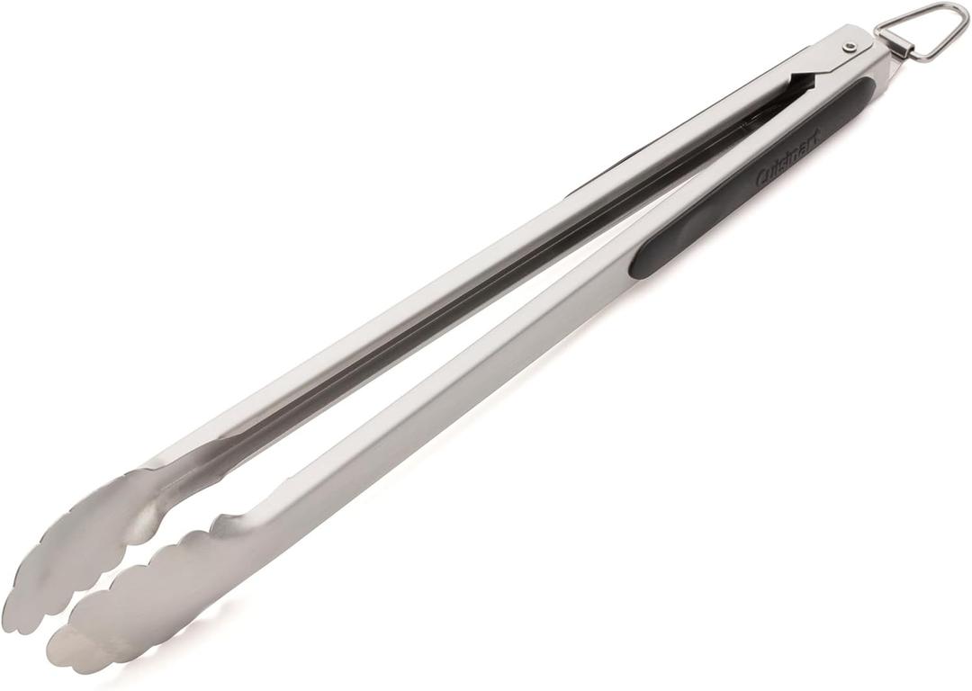 Cuisinart Locking Grill Tongs, 16 Stainless Steel BBQ Tongs HeavyDuty Barbecue Tool for Grilling and Outdoor Cooking
