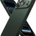 Ringke Onyx for iPhone 17 Pro Case, [Feels Good in The Hand] Oil & Dirt Resistant, Individual Lens Covers for Cameras, Non-Slip Enhanced Grip Lightweight Cover - Dark Green