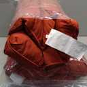 downluxe Outdoor Chair Cushions Set of 4 for Patio Furniture, Water Resistant Tufted Overstuffed Patio Furniture Cushions, Thick Outdoor Seat Cushion, 19" X 19" X 5", Brick Red