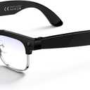 AI Smart Glasses with 8MP Camera, 4K Video & HD Photo, Bluetooth Audio, AI Voice Assistant, Real-Time Translation, Object Recognition, Noise-Cancel Calls, Music, Photochromic Lenses