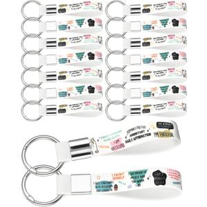 2 x Tondiamo 20 Pcs Administrative Assistant Daily Affirmations Gifts Bulk Keychains with Keyring Clips for Christmas Admin Assistants Secretary Gifts Appreciation Ideas