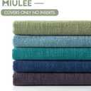 MIULEE Navy Blue Couch Pillow Covers 20x20 Inch, Set of 2 Soft Chenille Decorative Square Throw Pillow Covers Farmhouse for Sofa Living Room Bed