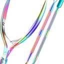 Cuticle Trimmer Cuticle Remover with Cuticle Pusher, XUNXMAS Professional Stainless Steel Durable Pedicure Manicure Tools Cutter Nipper Scissor Clipper for Fingernails and Toenails Dead Skin