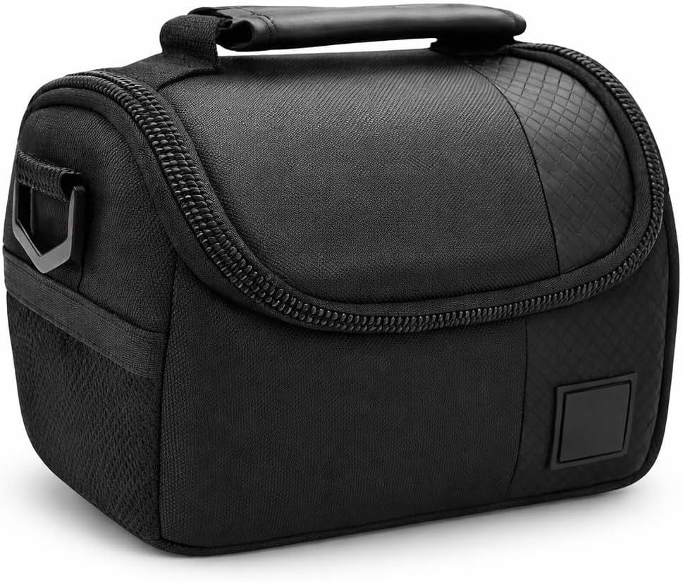 Small Padded Camera Bag with Shoulder Strap  Compact DSLR & Mirrorless Camera Carrying Case, Lightweight Protective Crossbody Case