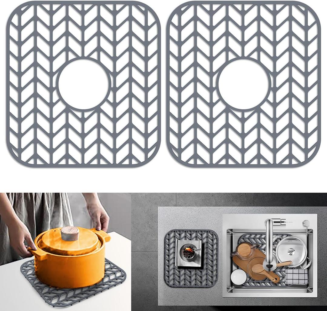 Sink Protectors for Kitchen Sink 12" 13" 16" 18" 19" 24" 26" 28" 29" 30" Silicone Sink mat| Silicone Kitchen Sink Mat for Bottom of Farmhouse(12"x11"x2 Center)
