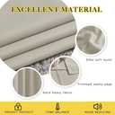 NICETOWN Bedroom Blackout Curtains & Drapes - Triple Weave Energy Saving Thermal Insulated Solid Grommet Sound Reducing Window Panels for Living Room, 1 Pair, Natural, W52 x L95