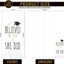 Pajean 100Pcs Class of 2026 Graduation Napkins Disposable Congrats Grad Dinner Cocktail Napkins Graduation Party Supplies for 2026 High School College Grad Party Decorations(Black Gold,Believed)