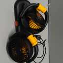 Dual Head 12v Fan for Car Cooling - Cigarette Lighter Dashboard Car Fan with Brushless Motor- 180 Degree Up Down 360 Degree Rotatable - Ventilator for RV Truck Forklift Boat