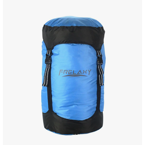 Frelaxy Compression Sack, 40% More Storage! 11L/18L/30L/45L/52L Compression Stuff Sack, Water-Resistant & Ultralight Sleeping Bag Stuff Sack - Space Saving Gear for Camping, Hiking (Blue, M)