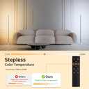 Marlrin Minimalist Corner Floor Lamp 2700K-6500K Dimmable with Remote Control 57.8" Height Metal Slim Ambient Standing LED Light Modern Design Decorative Lamp for Living Room Bedroom (Silver)