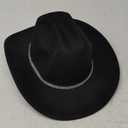 Glitter Silver Black Cowboy Hats for Women - Western Sparkly Rhinestone Cowgirl Hat for Ladies Size M-L (7-7 1/4)