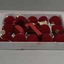 15PCS Red Velvet Flocked Christmas Ornaments, 3.15" Shatterproof Matte Balls for Xmas Tree Decor, Elegant Luxury Holiday Ornaments (Burgundy Red)