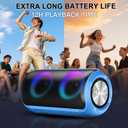 Hupoaf Bluetooth Speaker, 2026 New Portable Wireless Speaker with 6D Loud Sound, IPX7 Waterproof, HD Call, RGB Lights, 12H Playtime for Home/Party/Outdoor/Beach, Electronic Gadgets, Birthday Gift