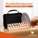 Rummy Cube Game Set 6 Plays with 6 Wooden Holders and 160 Rummy Tiles, Travel and Family Board Game