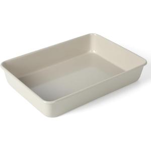 Martha Stewart Gallen 13 x 9 Inch Rectangular Nonstick Carbon Steel Cake and Baking Pan  Cool Grey, Durable Bakeware for Even Cooking and Easy Release