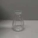 MyGift Mini Set of 6 Diamond-Faceted Clear Glass Bud Vases  Small Decorative Flower Vases for Table Centerpieces, Weddings, and Home Dcor