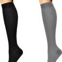 CHARMKING Compression Socks for Women & Men Circulation (2 Pairs) 15-20 mmHg is Best Athletic for Running, Flight Travel, Support, Cycling, Pregnant - Boost Performance, Durability (S/M, Multi 03)
