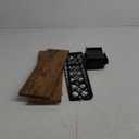 Black Floating Shelves with Removable Insert Plate Set of 3, Wooden Display Shelves, Rustic Decorative Wall Shelves for Living Room, Bedroom, Kitchen
