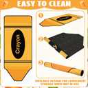 7x3 ft Crayon Classroom Rug Yellow Classroom Carpet Soft Floor Mat Non Slip Cushions Back to School Crayon Playroom Decor for First Day End of The Year Teacher Party Gift School Learning Playing Areas