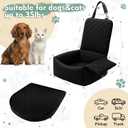 Dog Car Seat with Foldable Armrest for Small/Medium Dogs, Pet Travel Bed (Black)