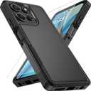 Vinve for Moto G Power 2025 Case with HD Screen Protector, Military-Grade Shockproof & Dual-Layer Protection, Anti-Slip Grip Design Phone Case, Black