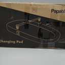 Papablic Wipeable Baby Changing Pad with Removable Safety Strap, Easy to Clean & Non-Slip Waterproof, Changing Pad for Dresser,Bed (Grey)