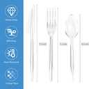 EcoDispose 350 Count Heavy Duty Disposable Silverware, BPA-Free Plastic Cutlery Set - 200 Forks, 100 Spoons, 50 Knives for Parties, Weddings, Catering & Daily Use