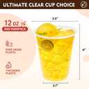 YEEHAW 12 oz Plastic Cups, 1000 Pack - Clear Disposable Drinking Water Cups for Cold Beverages, Ideal for Party