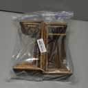 3-Tier Wood Display Riser 2 Set, Tiered Display Stand for Food, Kitchen, Desk & Party - Solid Pine Wooden Shelf & Organizer for Plants, Collectibles, Office (9.5/8.5/7.5 In) (Carbonized)