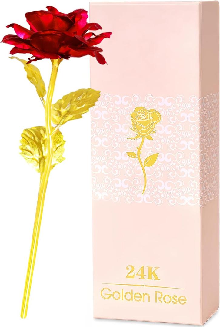 Valentines Day Rose Gifts for Her, Women Mom Gifts for Brithday, Galaxy Glass Rose Forever Preserved Flowers Eternal Crystal Roses Valentine Gifts for Grandma Daughter Wife Girlfriend