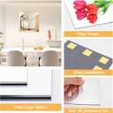 18x18 in Acrylic Mirror Sheet for Wall, 2.5mm Thick Unbreakable Non Glass Body Mirror Tile Self Adhesive Mirror Stickers Rectangular Wall Mirror for Bathroom Bedroom Home Gym Door Decor