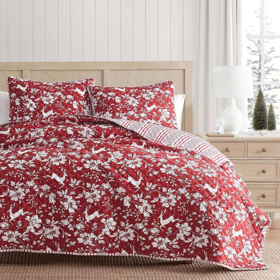Martha Stewart - King Size Quilt Set with Matching Shams