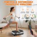 ALSO GO Vibration Plate Exercise Machine, 10 Preset Modes & 200-Level Vibration Platform for Weight Loss/Lymphatic Drainage, Vibration Board with Resistance Bands for Full Body Workout