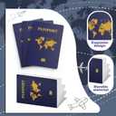 100 Pcs Kids Passport Book – Blank Fake Passport Notebooks for Pretend Travel, Party Supplies, School Projects, Travel-Themed Events