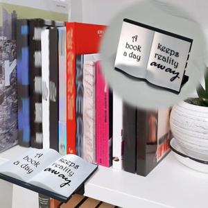 Book Organization Tool for Bookshelf Edges - 4 Adjustable Depths (0.86 inches to 3.2 inches) | Create Neat and Straight Bookshelves | A Clever Little Tool for Book Lovers and Librarians