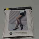 EXQUISLIFE Fleece Lined Tights Sheer Women - Fake Translucent Warm Pantyhose Leggings Sheer Thick Tights, for Winter (Small, Black)