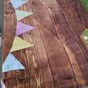 Easter Backdrops for Photography Fabric Backdrop Rustic Grass Ground Colorful Flag Backdrops for Children,Studio,Party Brown Wood Wall Photo Studio Shooting 7x5ft