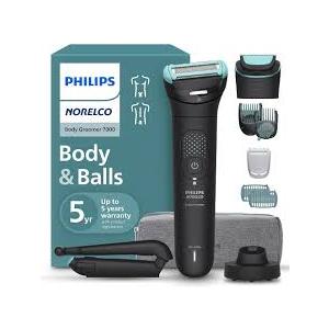 Philips Norelco Body Groomer 7000 Series, Waterproof Men's Full Body Groomer with Travel Case, Triple Protect Shave System & Body Hair Trimmer with Contour-Following 2D Flexing Head, BG7490/50