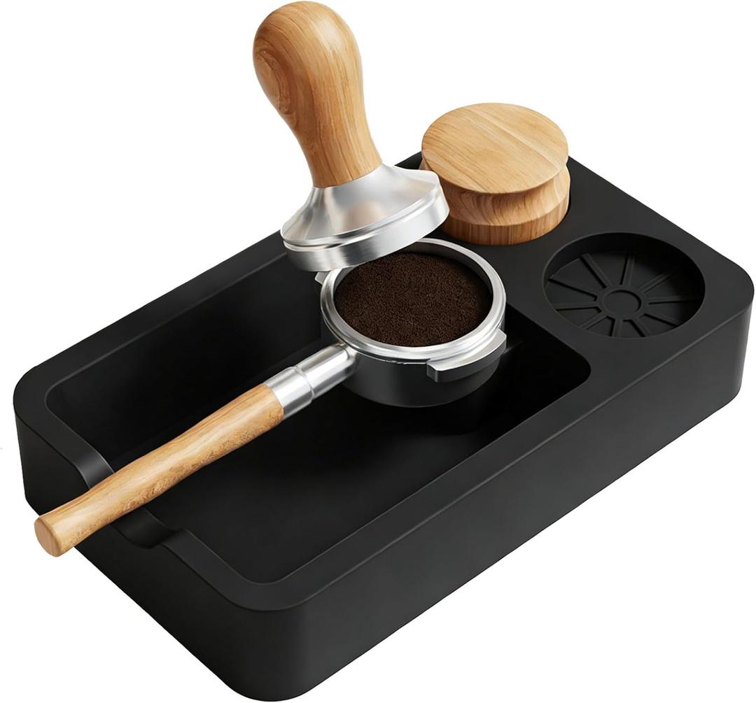 Espresso Tamping Mat, Coffee Tamper Mat, Espresso tamping station and knock box