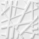 24 Pack Decorative 3D Wall Panels, 19.7''x19.7'' Accent Texture Wall Panels for Interior Wall Decor, Wall Covering Panles for Living Room Gaming Room Bedroom TV Background Cover 64 Sq.Ft White