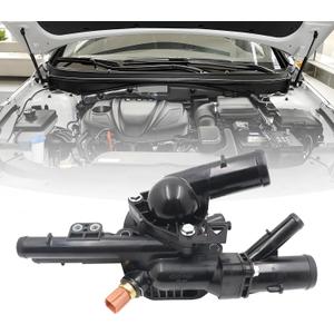 Thermostat Housing 256002GGA5 Compatible with Kia Optima 2.4L 2016-2020 Compatible with Hyundai Santa Fe 2.4L 2015-2020 Sonata 2.4L 2015-2019