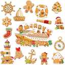 Capoda 16 Pcs Christmas Cruise Door Magnets Merry Christmas Magnets Decorations Winter Holidays Magnetic Stickers for Car Ship Xmas Holiday Refrigerator Metal Door Garage Car Decor(Gingerbread Man)