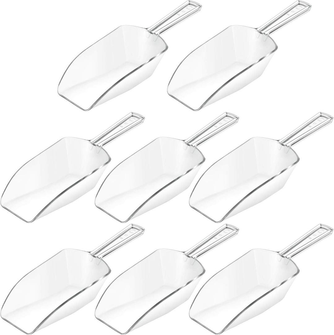 Hestya 8 Pcs Christmas Multi Purpose Clear Plastic Scoops for Candy Buffet Acrylic Kitchen Ice Food Popcorn Scoops for Protein Powders, Ice Cream, Coffee, Tea Jar (6.7 Inch) Hestya 8 Pcs Christmas Multi Purpose Clear Plastic Scoops for Candy Buffet Acrylic Kitchen Ice Food Popcorn Scoops for Protein Powders, Ice Cream, Coffee, Tea Jar (6.7 Inch)