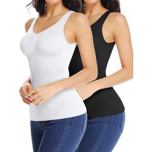 JOYSHAPER Women's Cami Shaper Tummy Control Padded Bra Camisole Cami Compression Tank Top Shapewear Body Shaper (XXL)