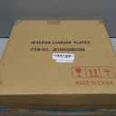 JEVERGN 24 Pack Farmhouse Charger Plates, 13'' Faux Wood Chargers for Dinner Plates, Brown Plate Chargers Set of 24, Round Plastic Charger for Wedding, Party Event, Dinner, Table Setting